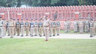 एसएसपी ने किया पुलिस लाइन में आयोजित परेड का निरीक्षण
