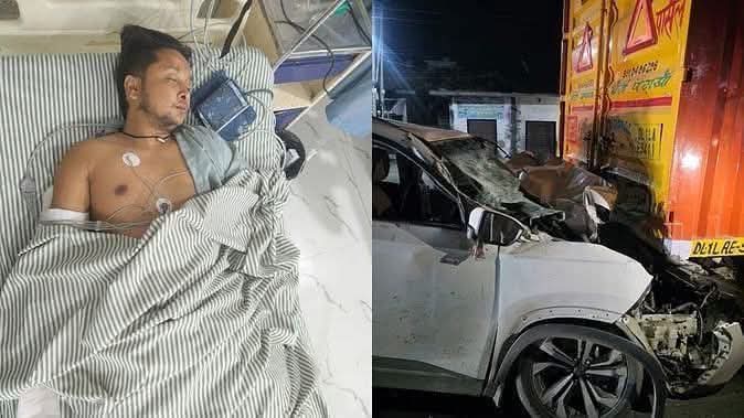 सड़क हादसे का शिकार हुए इंडियन आइडल विनर पवनदीप, कैंटर में घुस गई कार सड़क हादसे का शिकार हुए इंडियन आइडल विनर पवनदीप, कैंटर में घुस गई कार